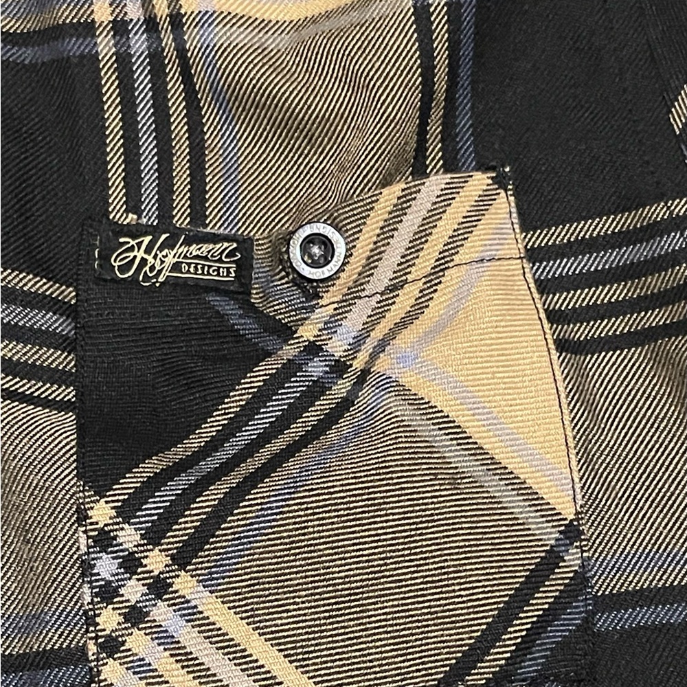 Dixxon youth division‎ flannel shirt size medium black/yellow NWOT - Picture 3 of 11